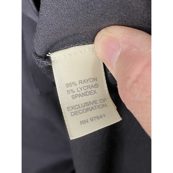 J Jill Dress Sz XL Black Stretch Midi Belted Sleeveless Soft Knit V Neck NWT - Picture 7 of 9